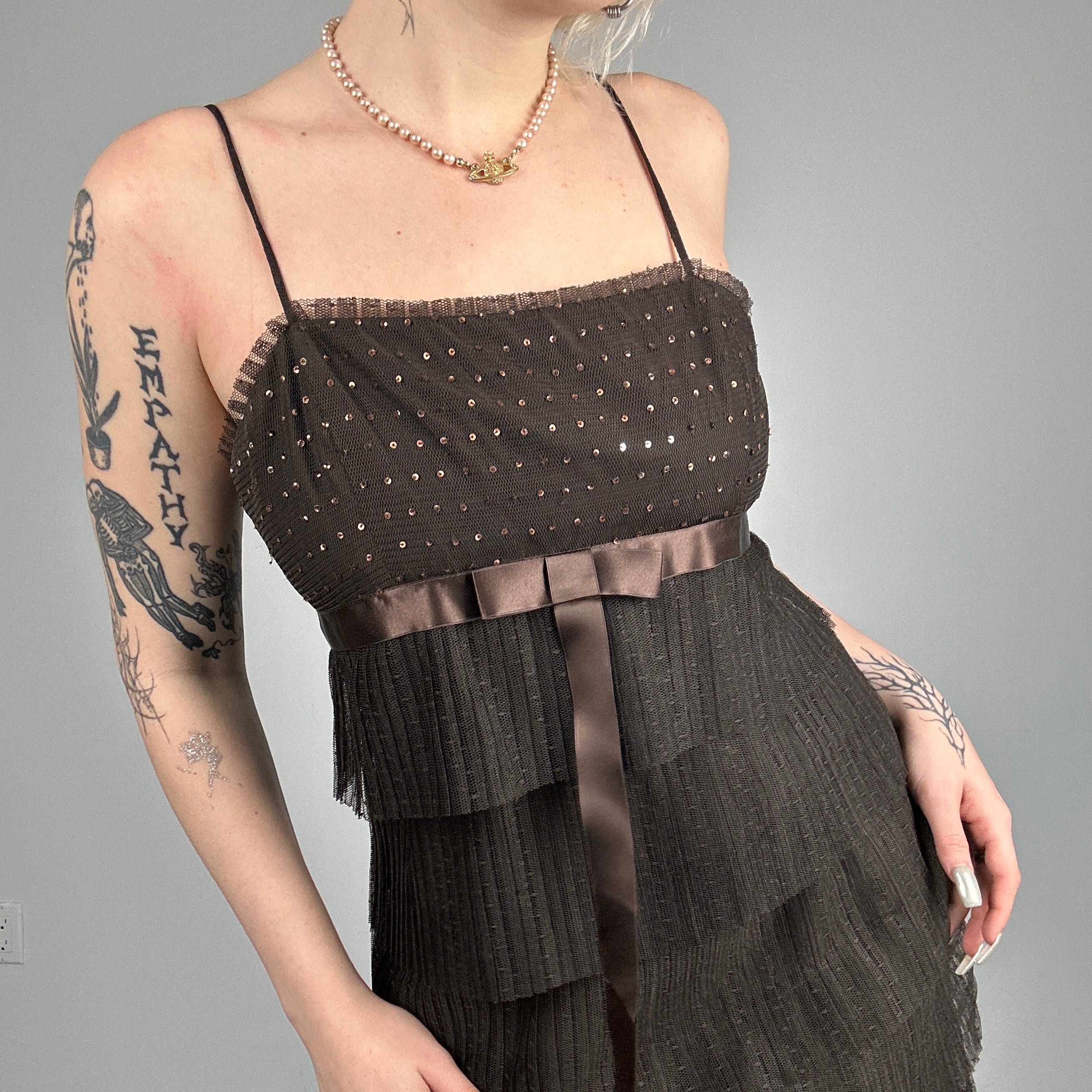 BCBG Chocolate Brown Party Dress (S) – Holy Thrift