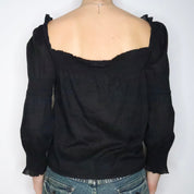 Miss Sixty Black Peasant Blouse (Medium)