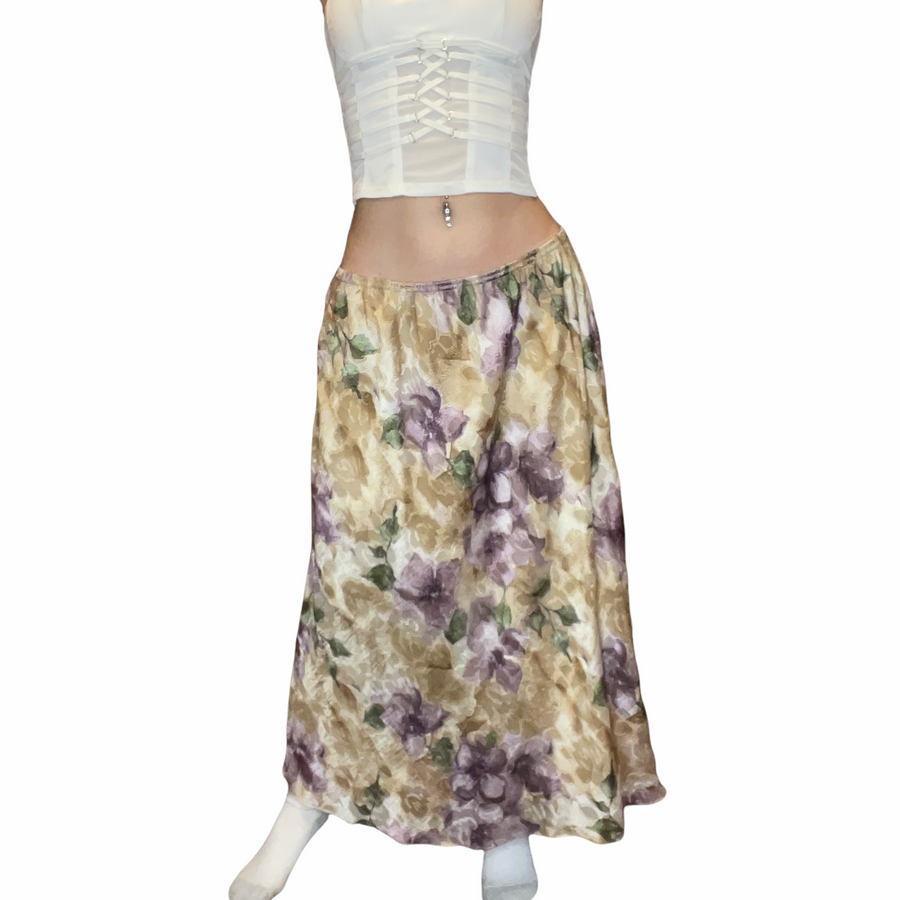 Vintage floral maxi skirt