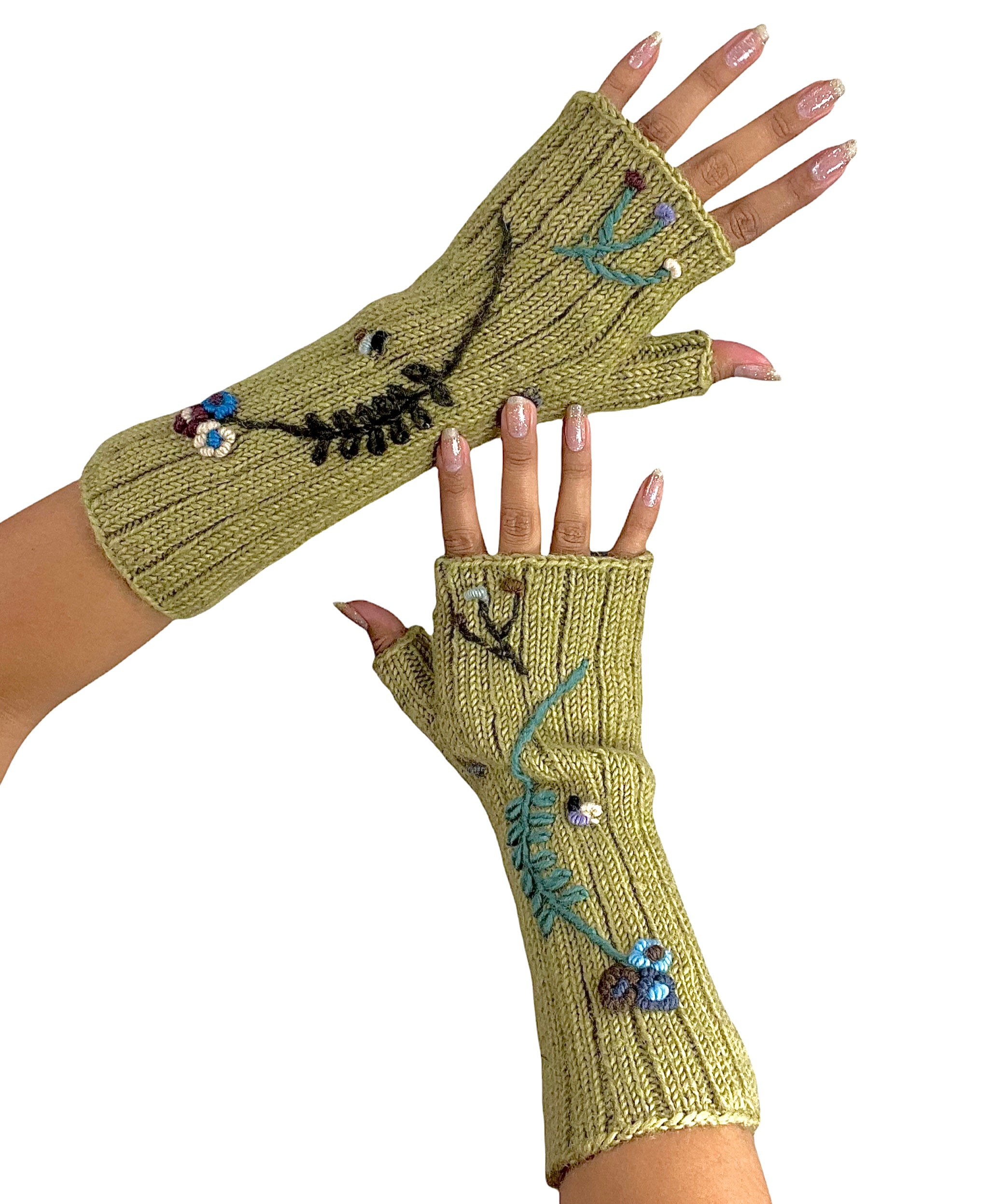 Knit gloves