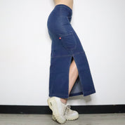 Denim Cargo Maxi Skirt (XS-S)