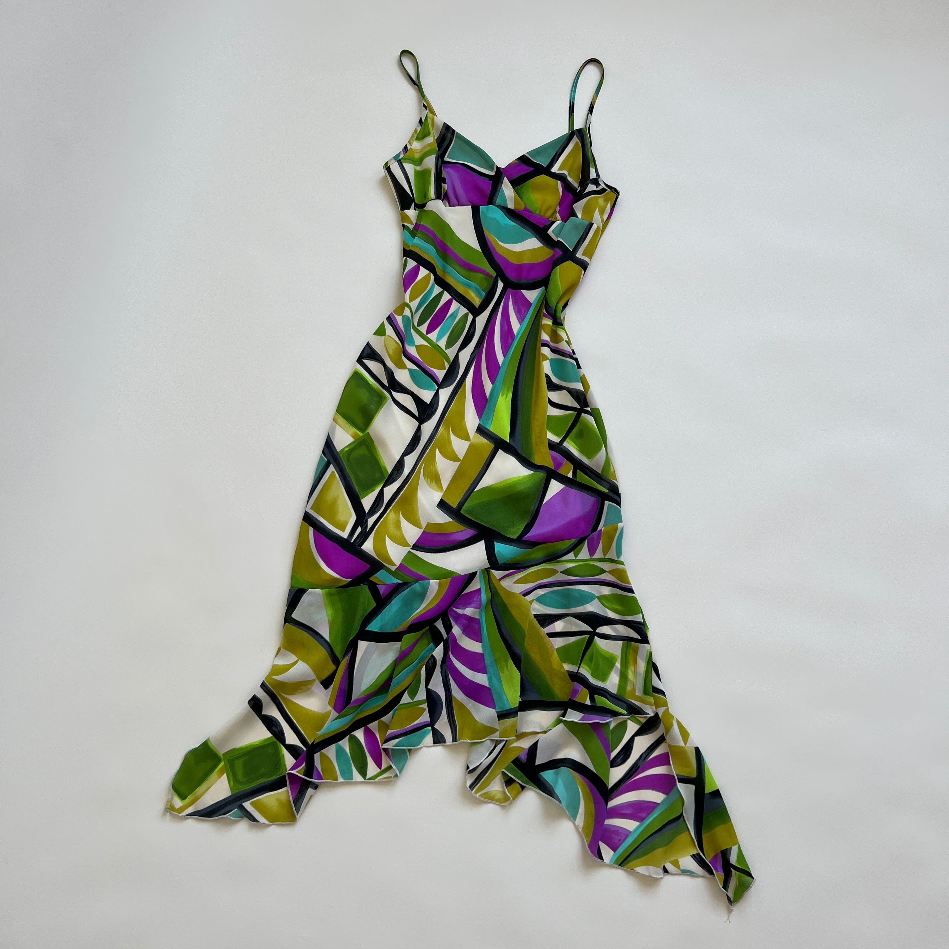 Vintage abstract print midi