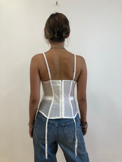 White lace corset top 