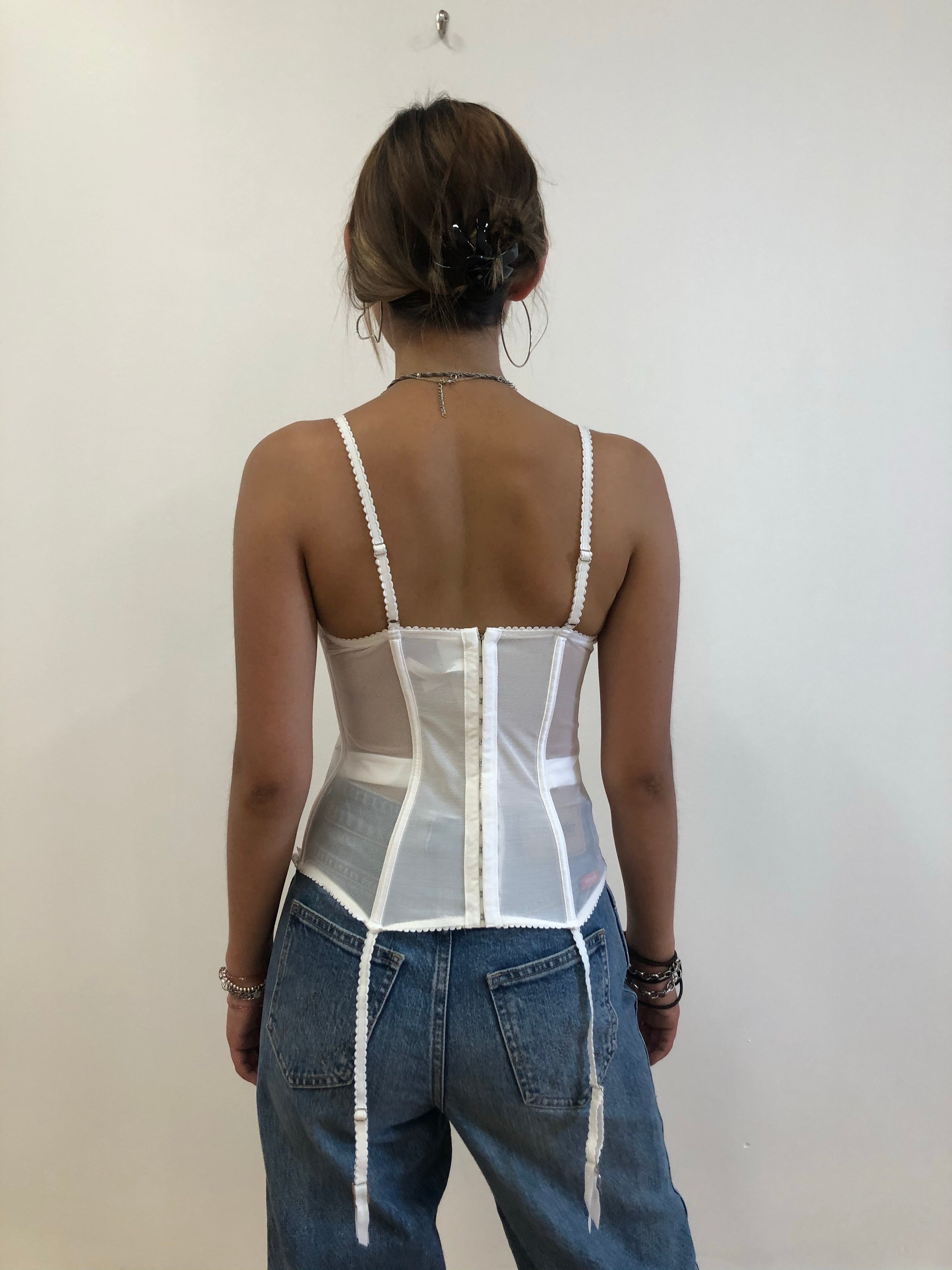 White lace corset top 