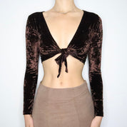 Brown Velvet Bolero (Small)