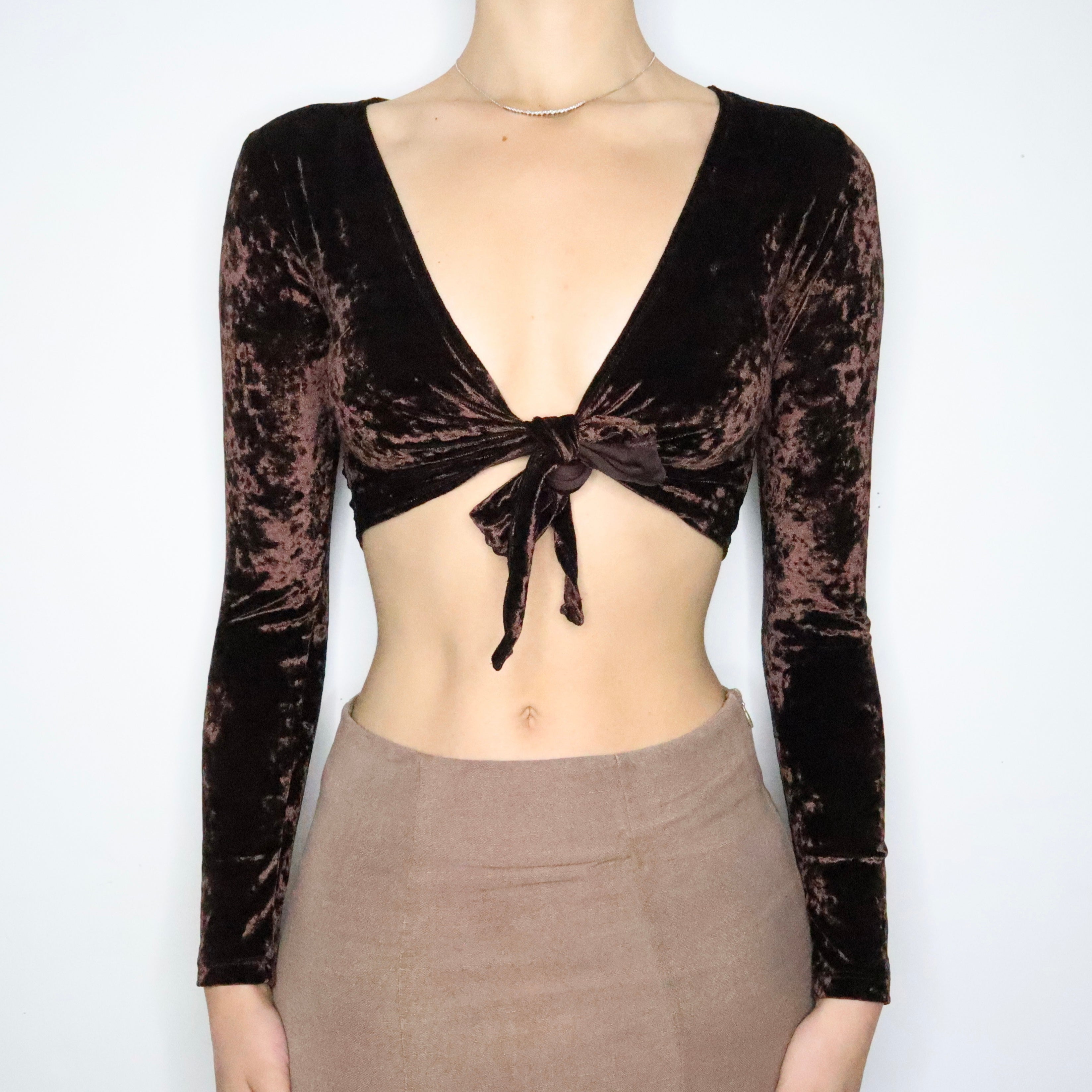 Brown Velvet Bolero (Small)