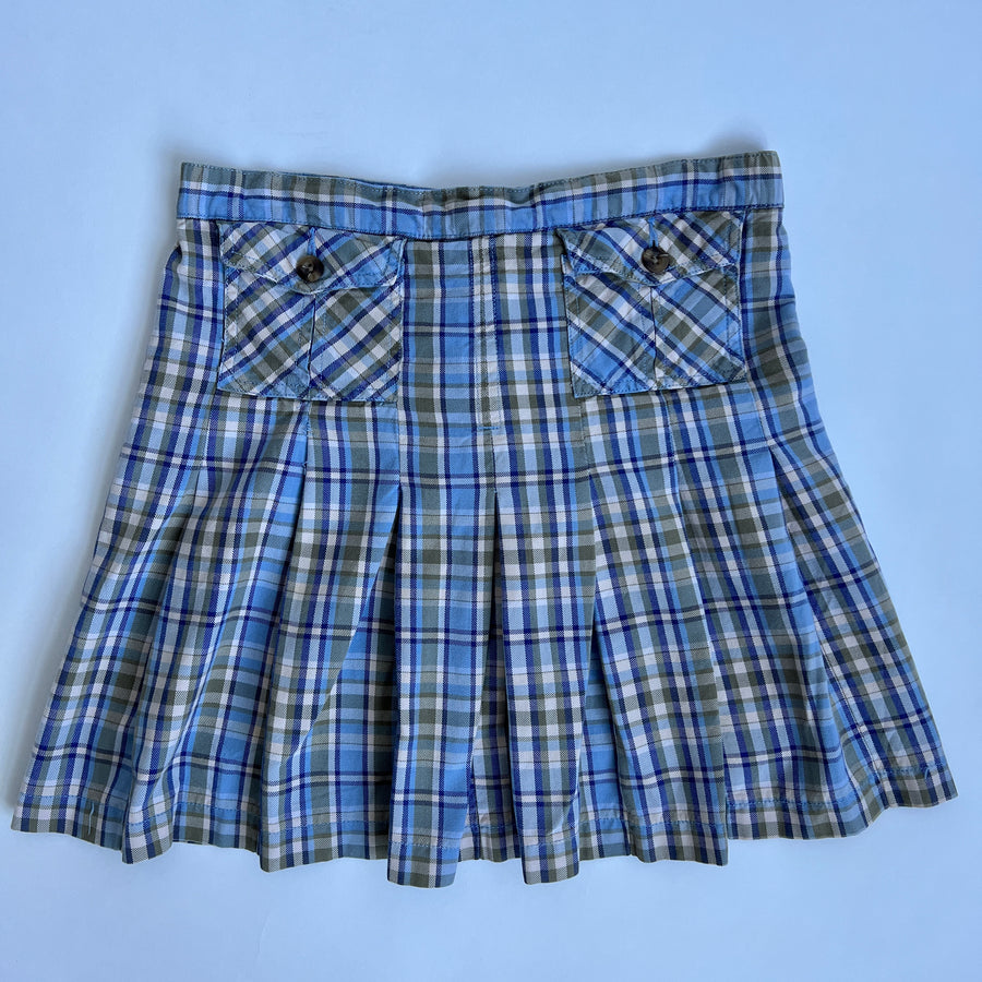 Blue plaid mini skirt S