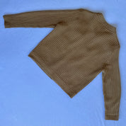 Suede + ribbed knit jacket