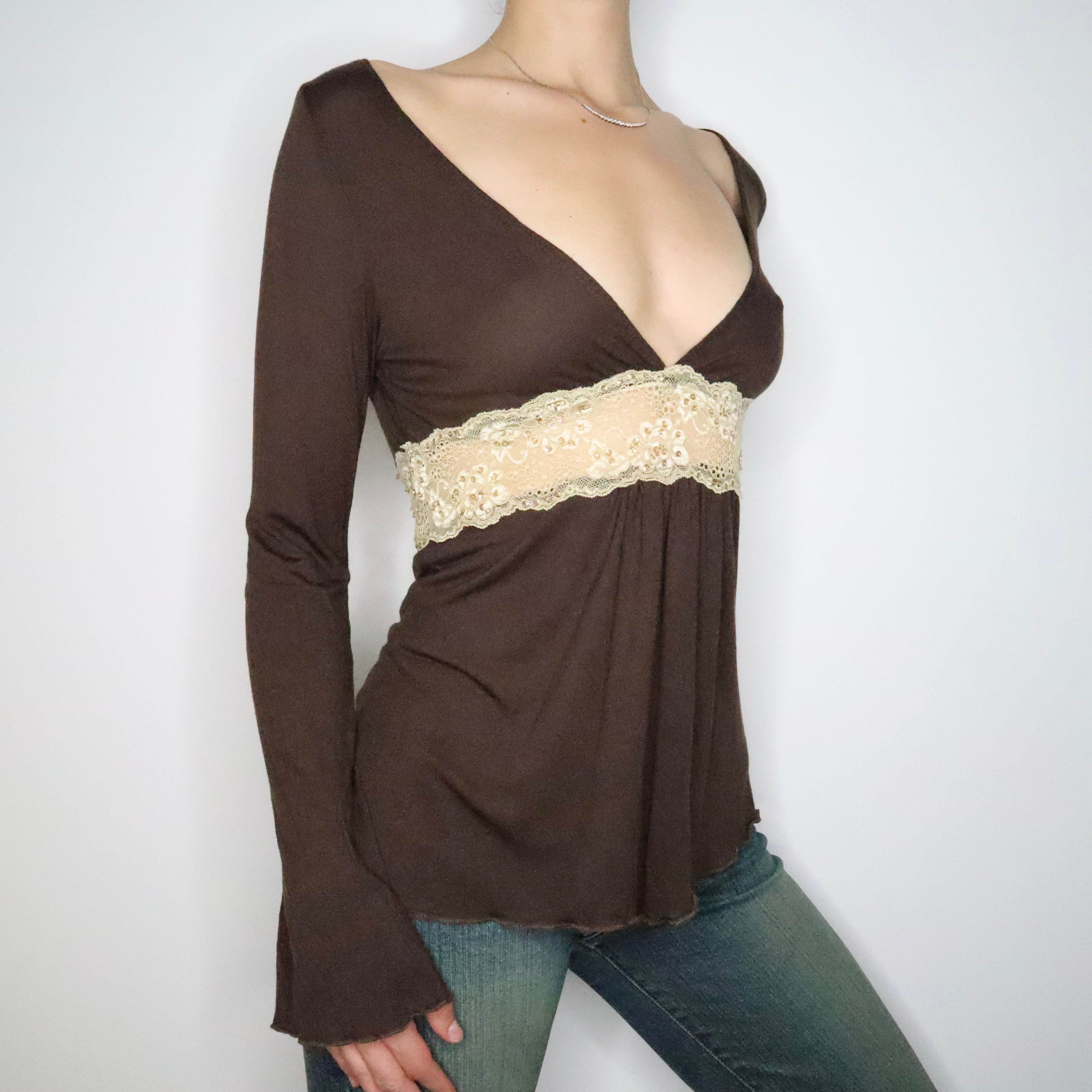 Guess Brown Boho Blouse (Large)