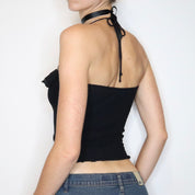 Guess Black Lace Halter Top (Small) 