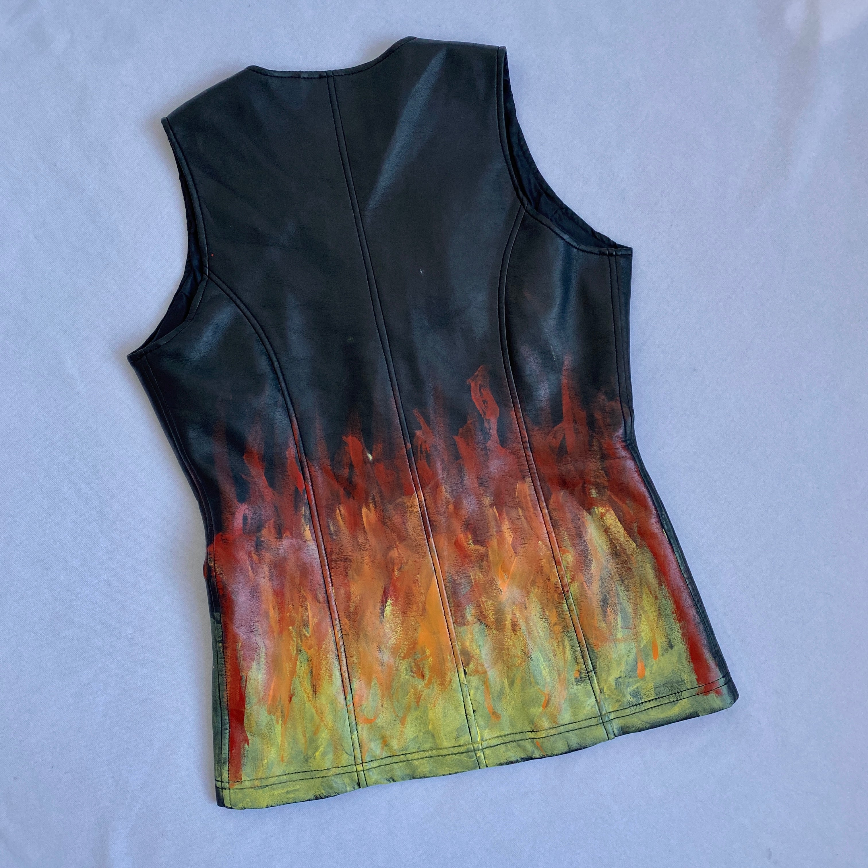 Hand painted 🔥 vest