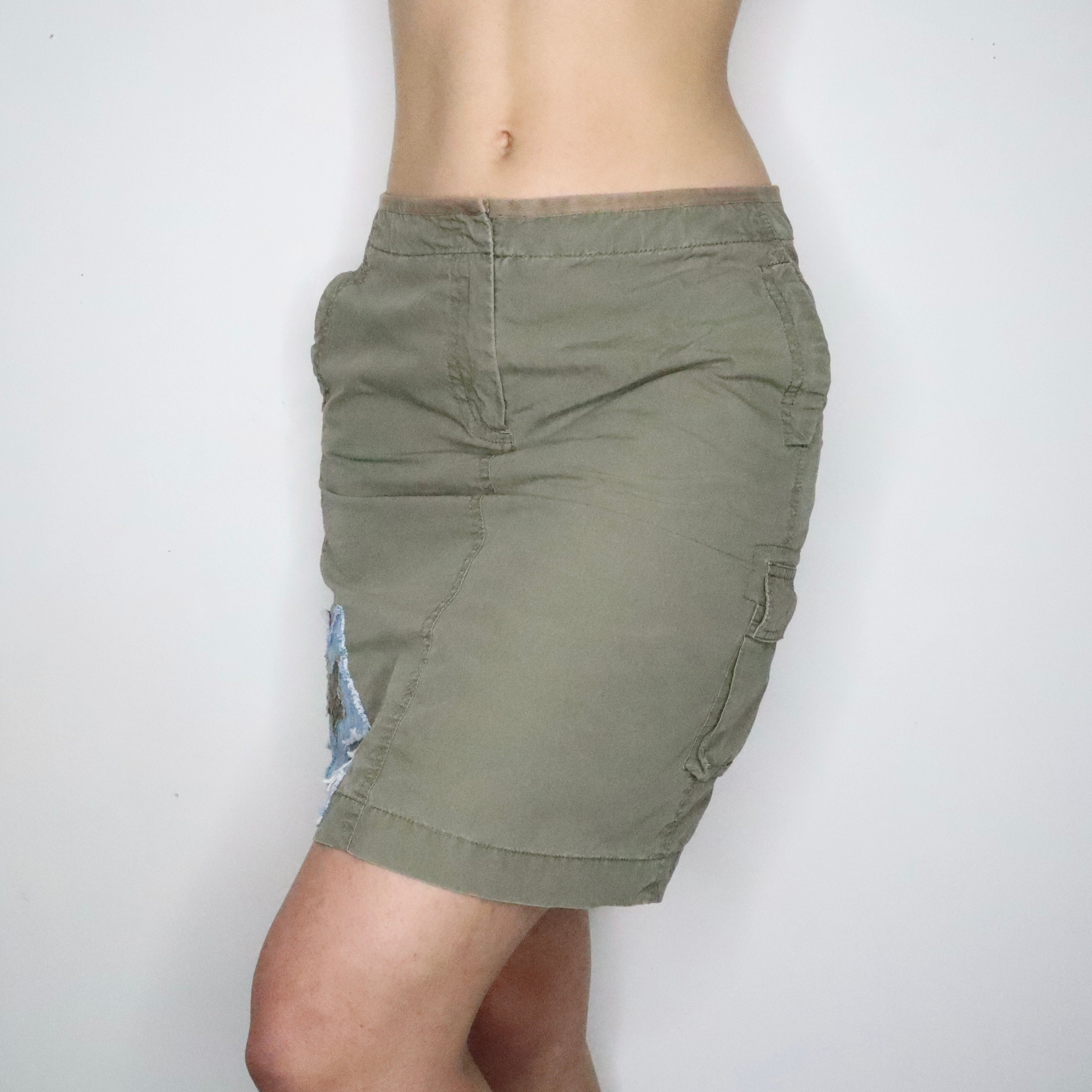 Khaki Green Cargo Skirt (S-M)