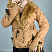 Vintage Faux Fur Trim Coat