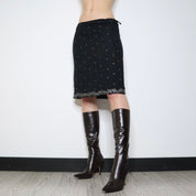 Black Organza Midi Skirt (Small) 