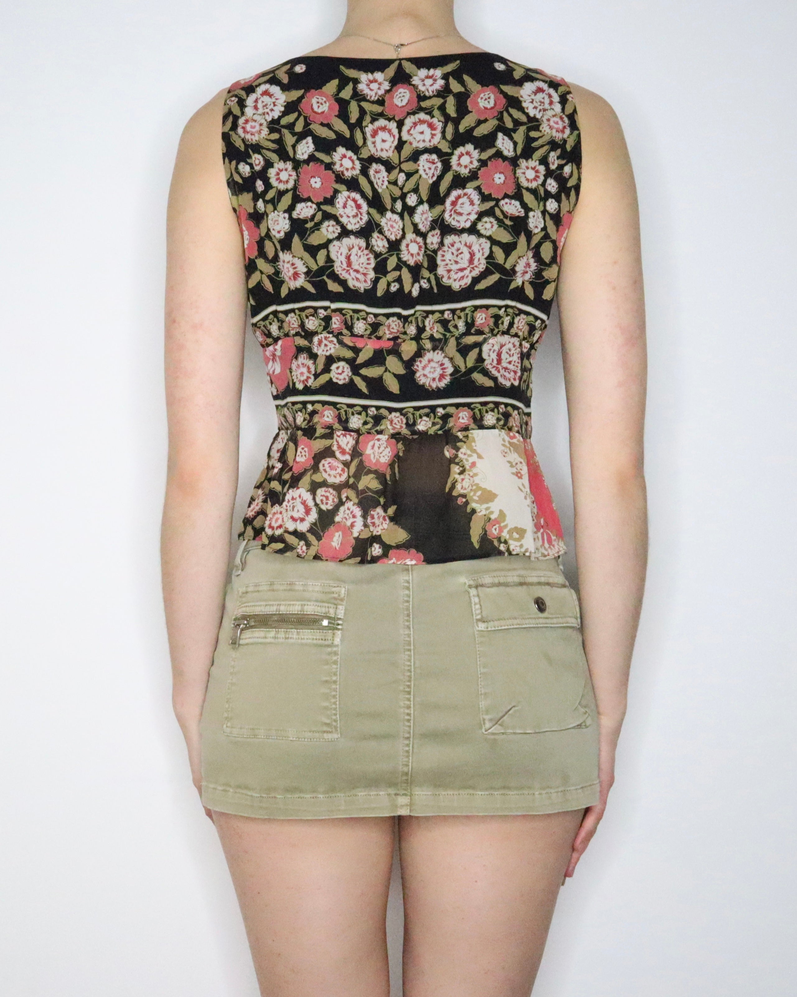 Sportmax Floral Silk Vest (Medium) 