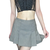 D&G houndstooth mini pleated skirt
