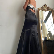 B&w satin formal dress (sample)