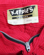 70s Red Corduroy Bell Bottoms (S)