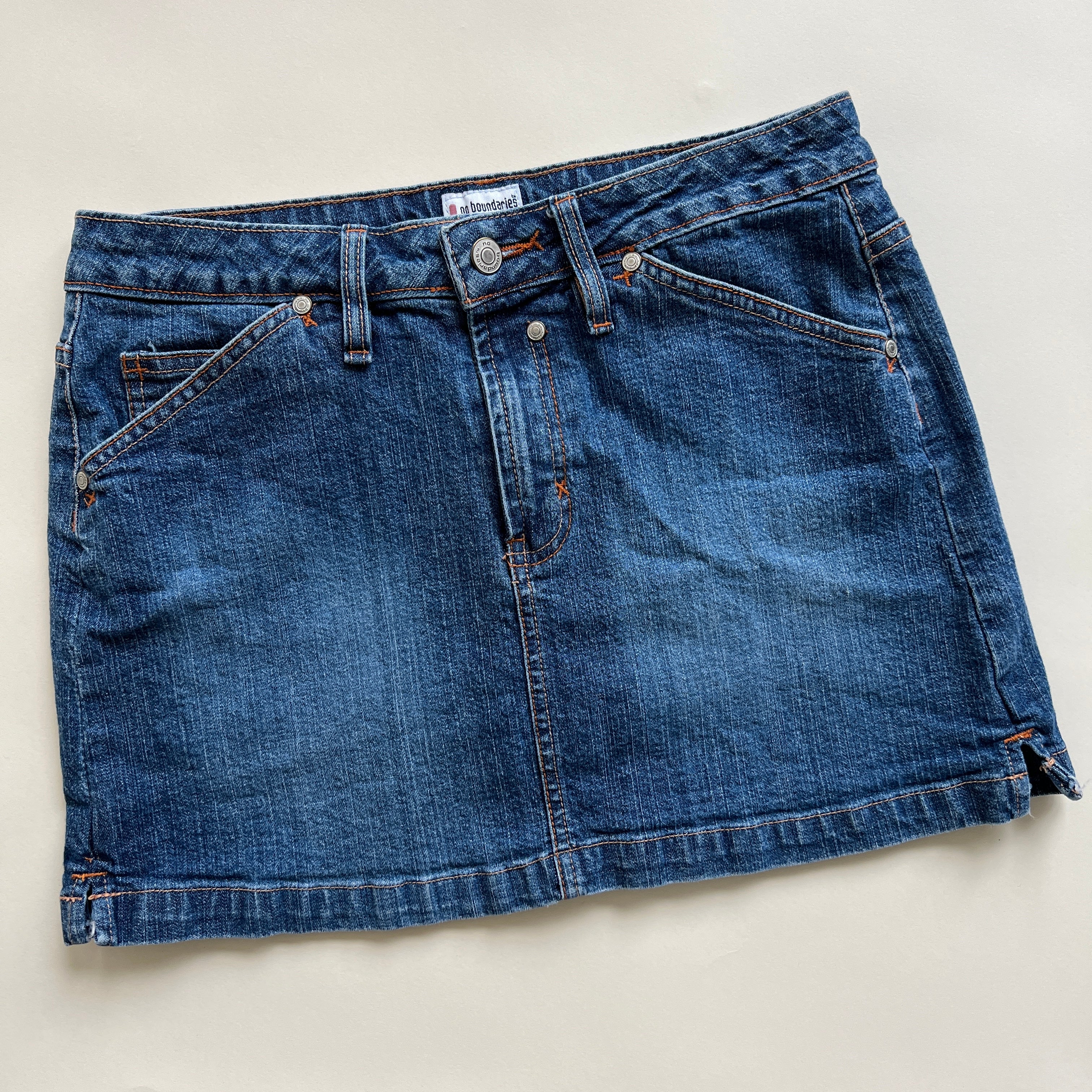 denim mini skirt sz L