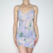 Blue Rose Slip Dress (Medium) 