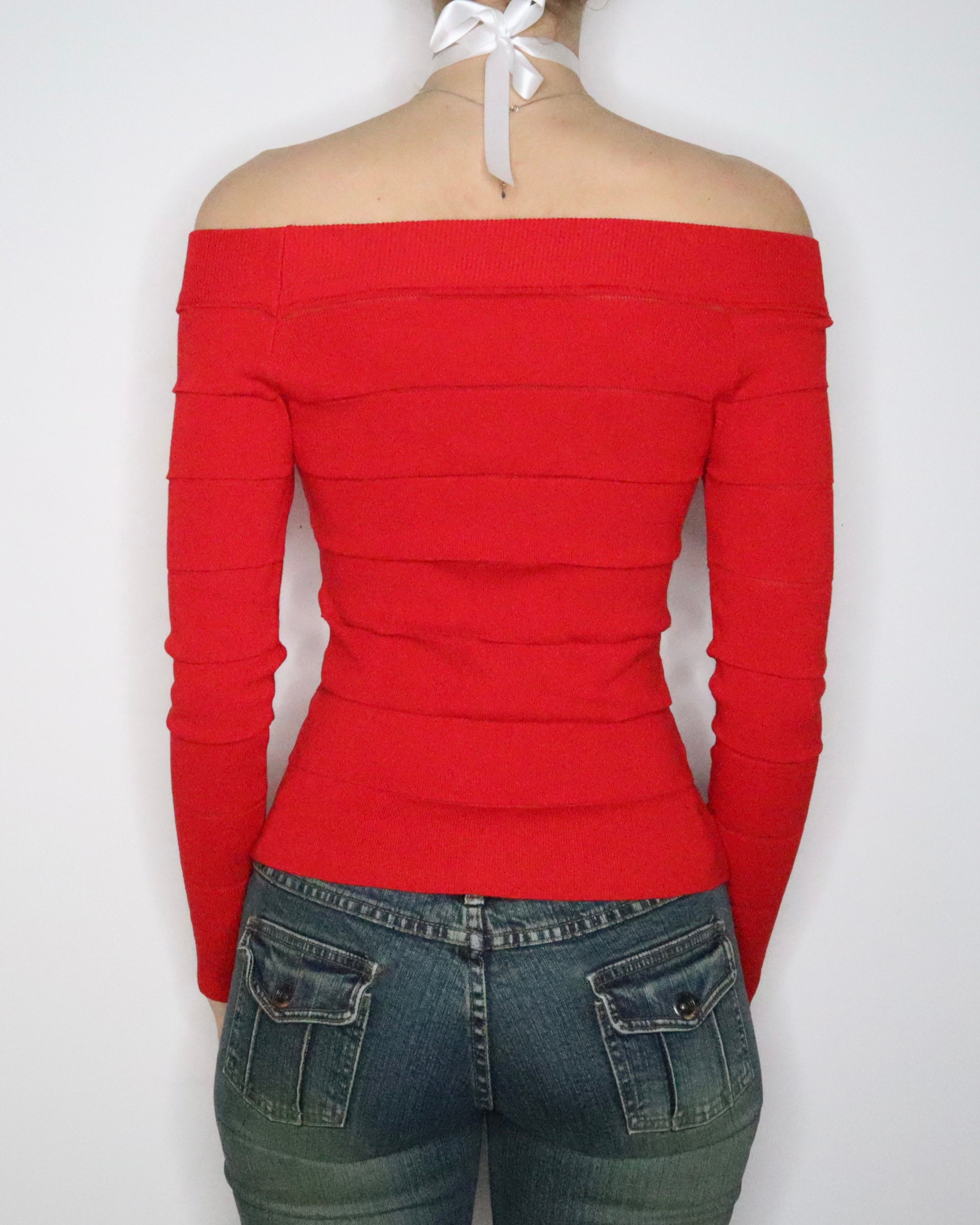 Red Off the Shoulder Top (Small) 