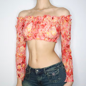 Milkmaid Mesh Crop Top (XS-S)