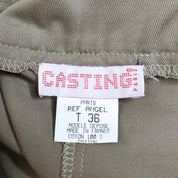 Y2K French Khaki Cargo Skirt (XS)