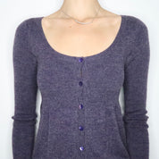 Fuzzy Purple Babydoll Sweater Dress (Small)