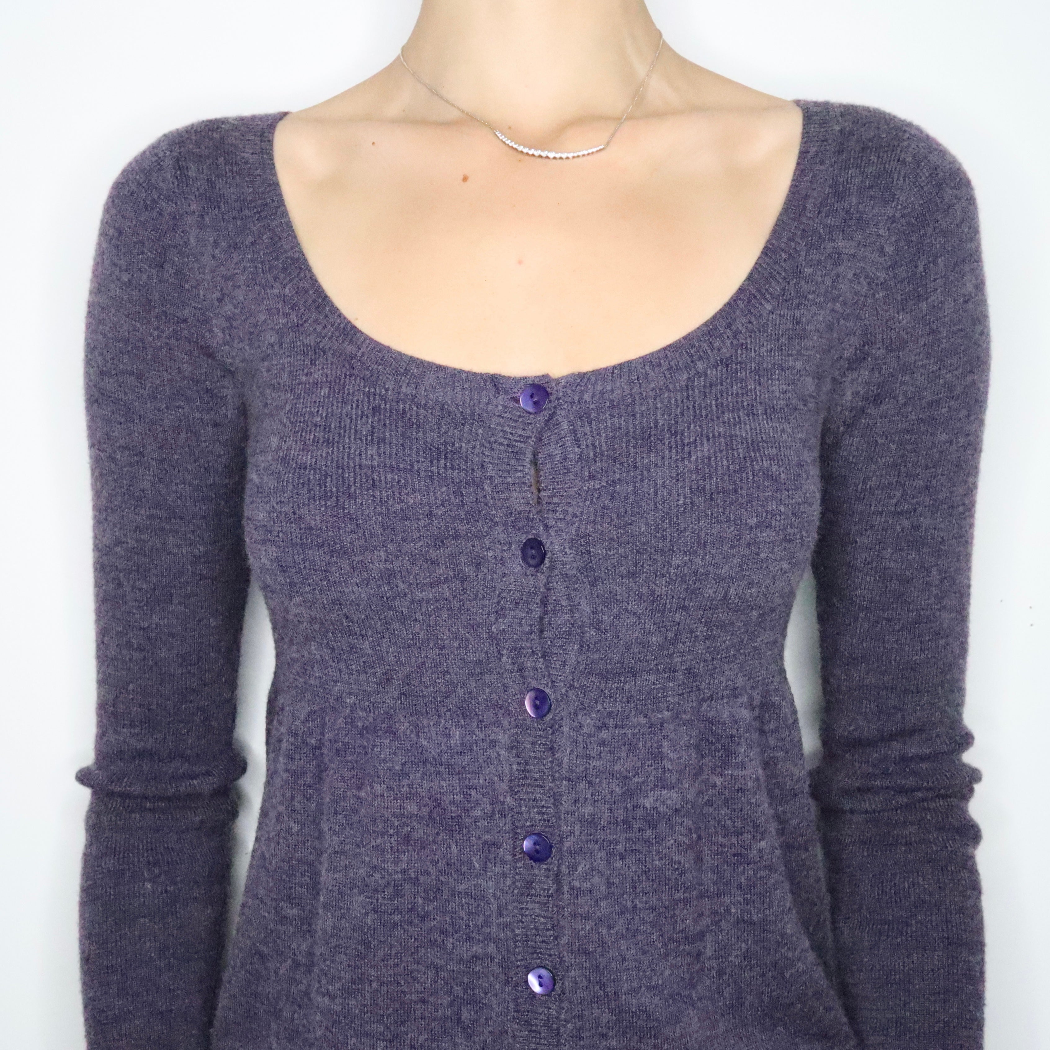 Fuzzy Purple Babydoll Sweater Dress (Small)