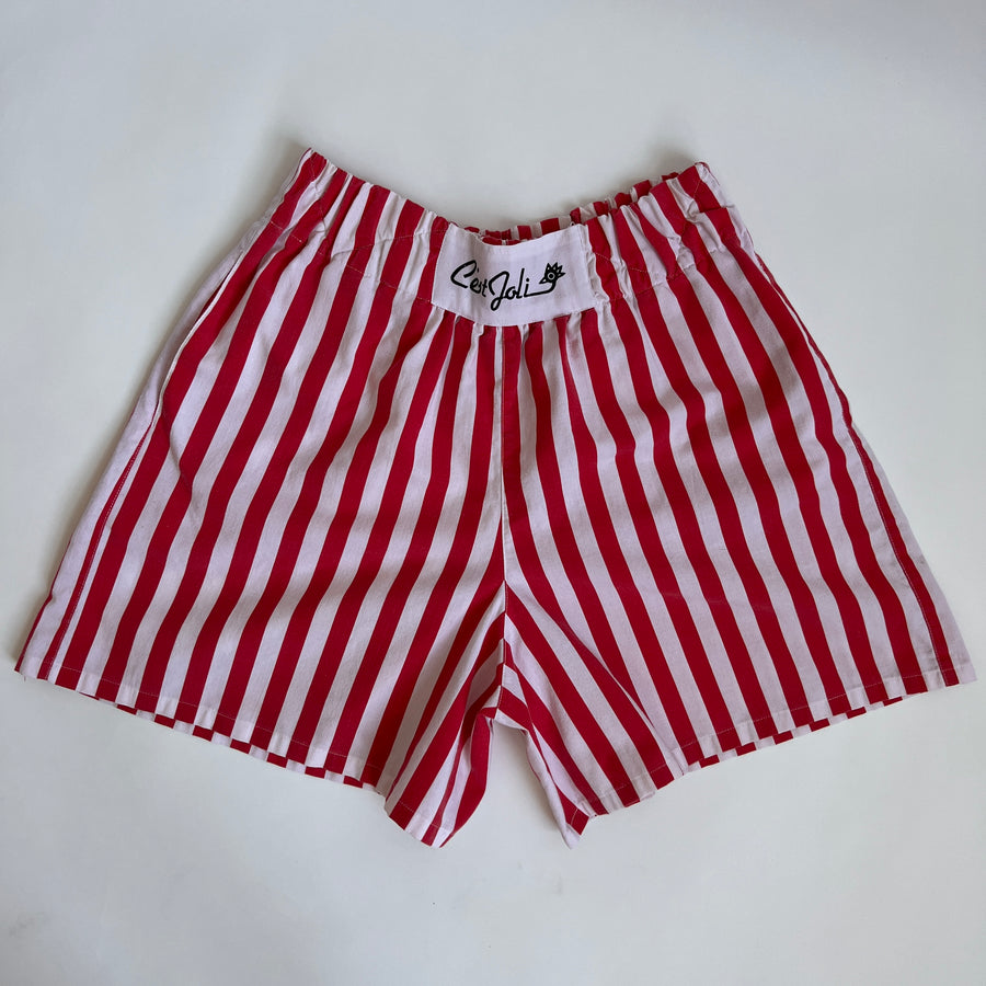 Vintage red stripe short