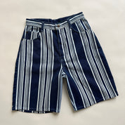 stripe dark wash short sz m