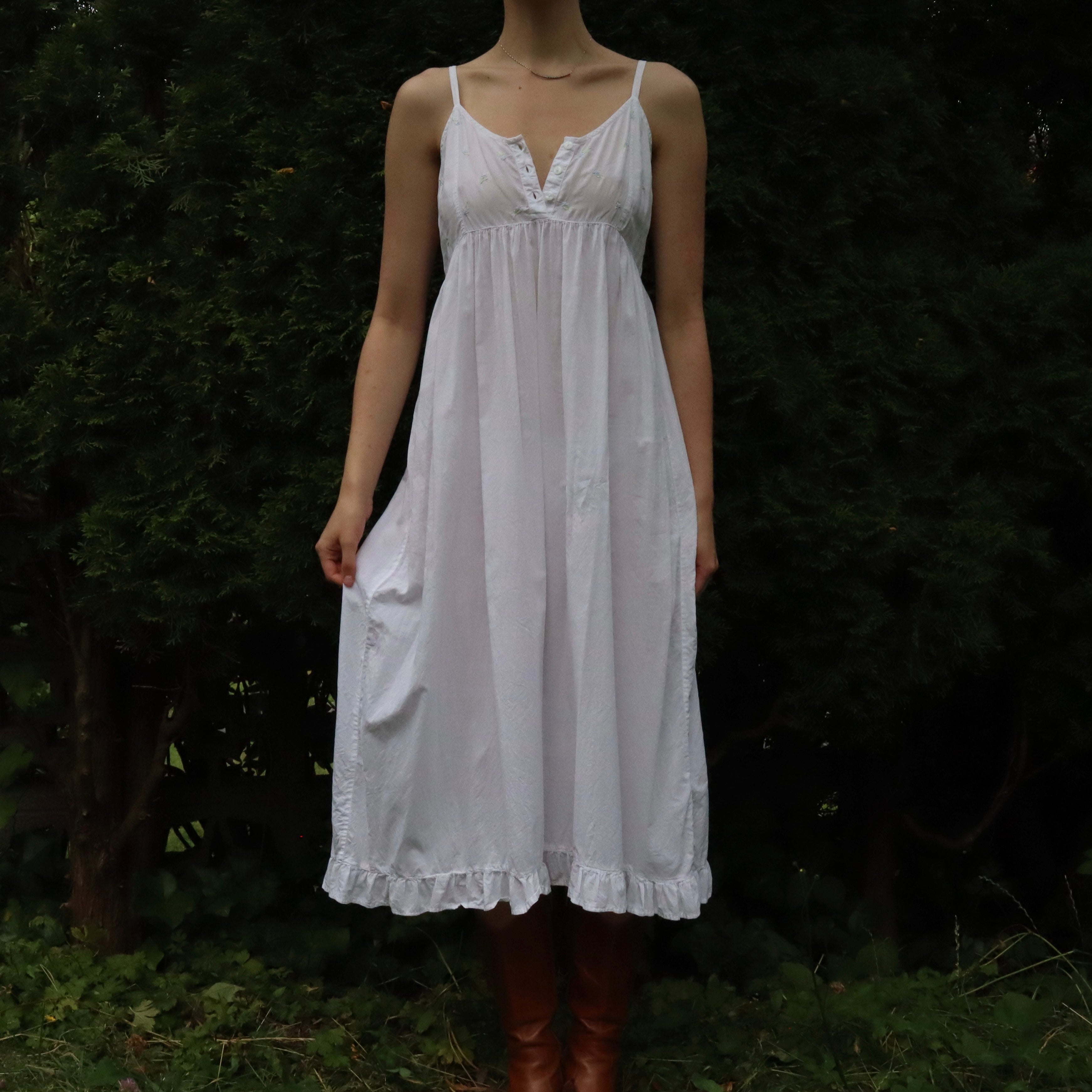 White Babydoll Dress (Medium)