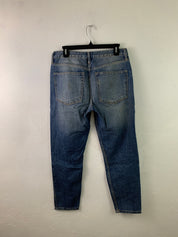Dark wash stretch denim