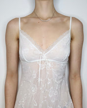 White Mesh Slip Dress (M-L) 