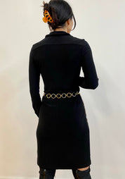 Black Button Up Midi
