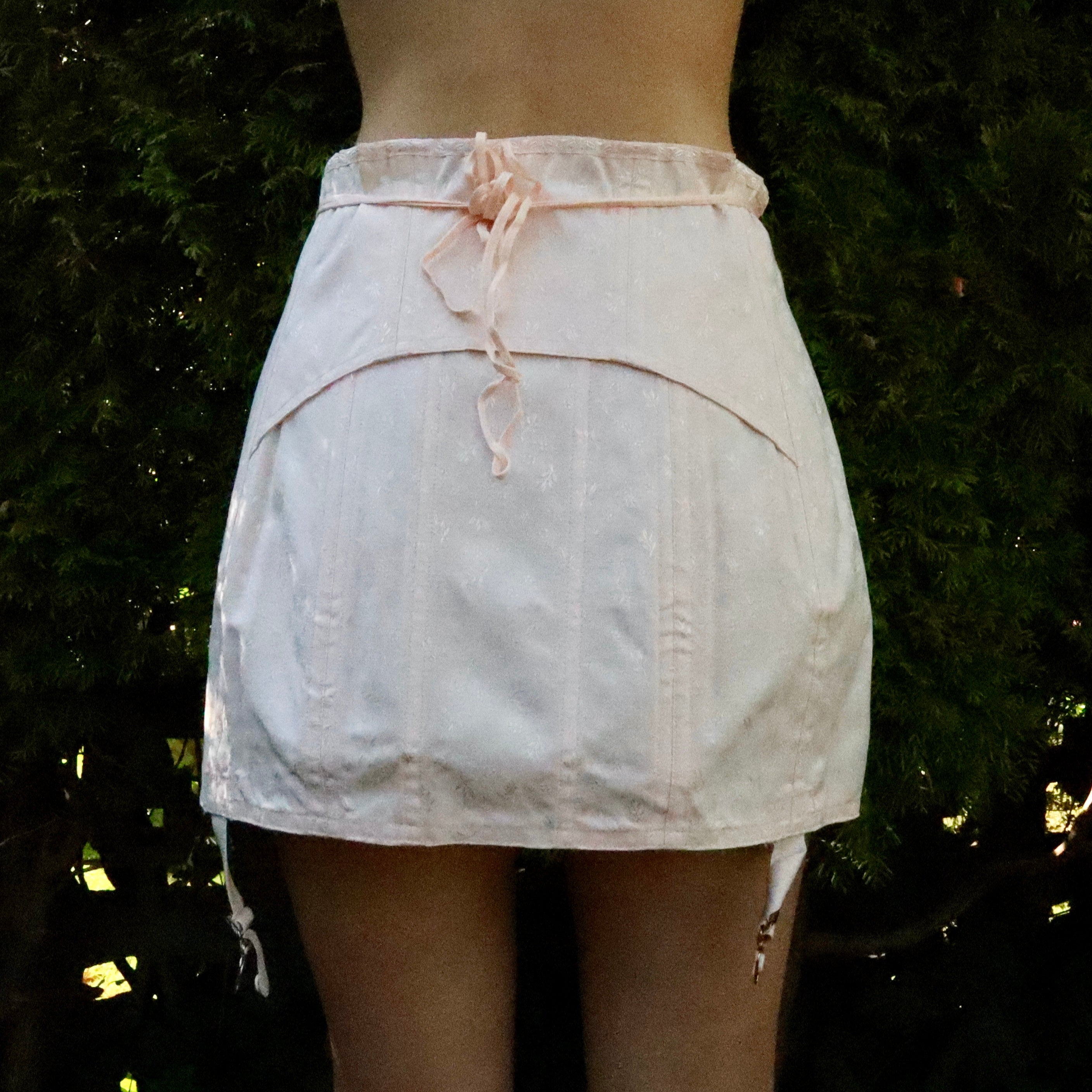 Pale Pink Corset Girdle Skirt (Large)