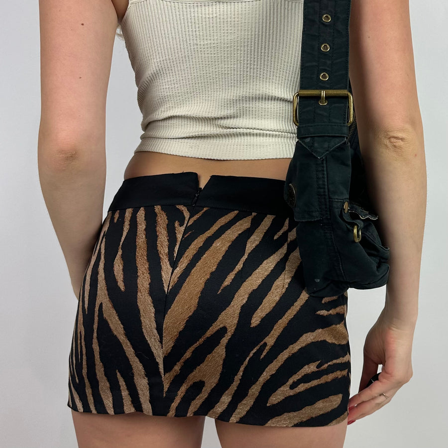 Y2K Animal Print Micro Mini Skirt (SIZE 00/0)