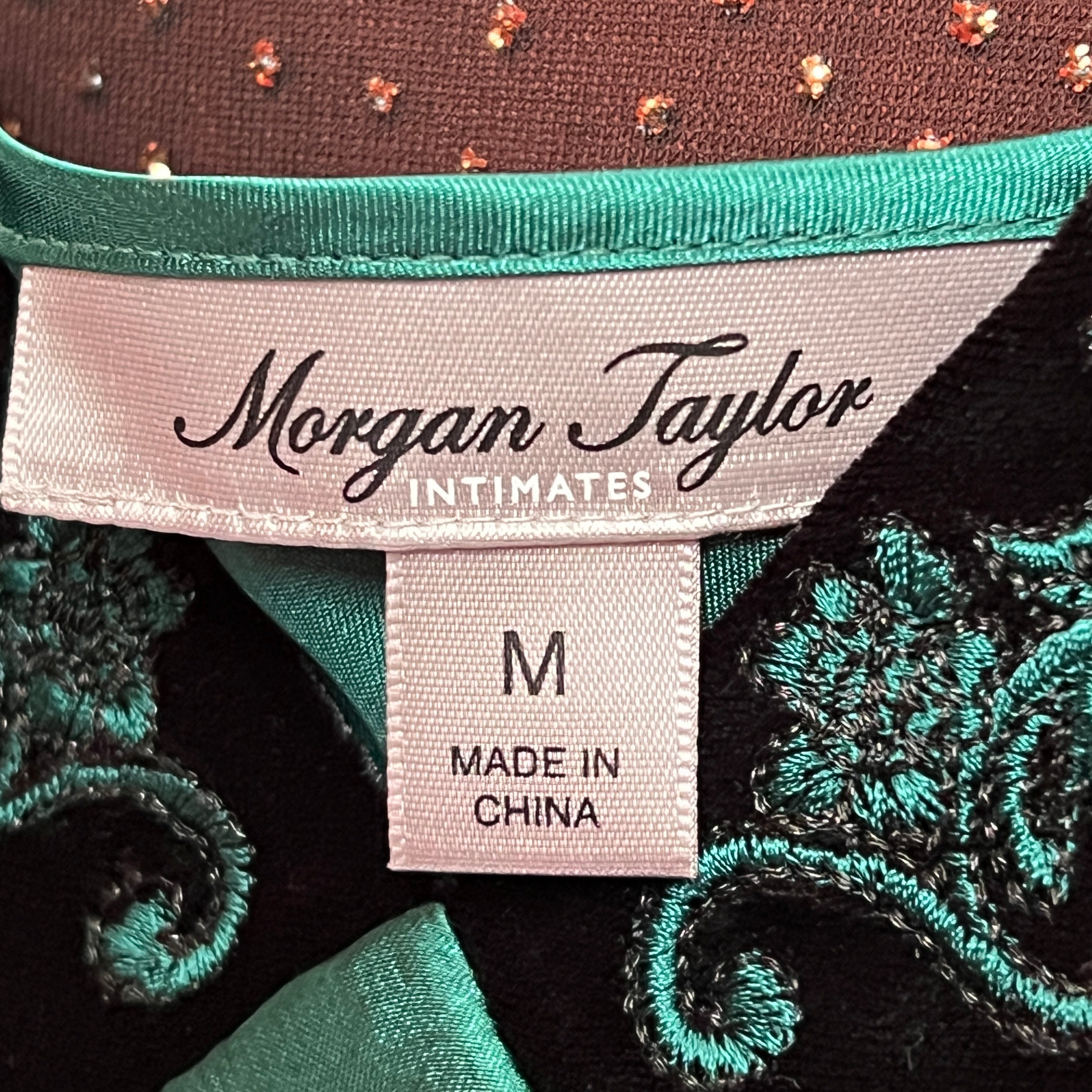 Emerald satin velvet slip