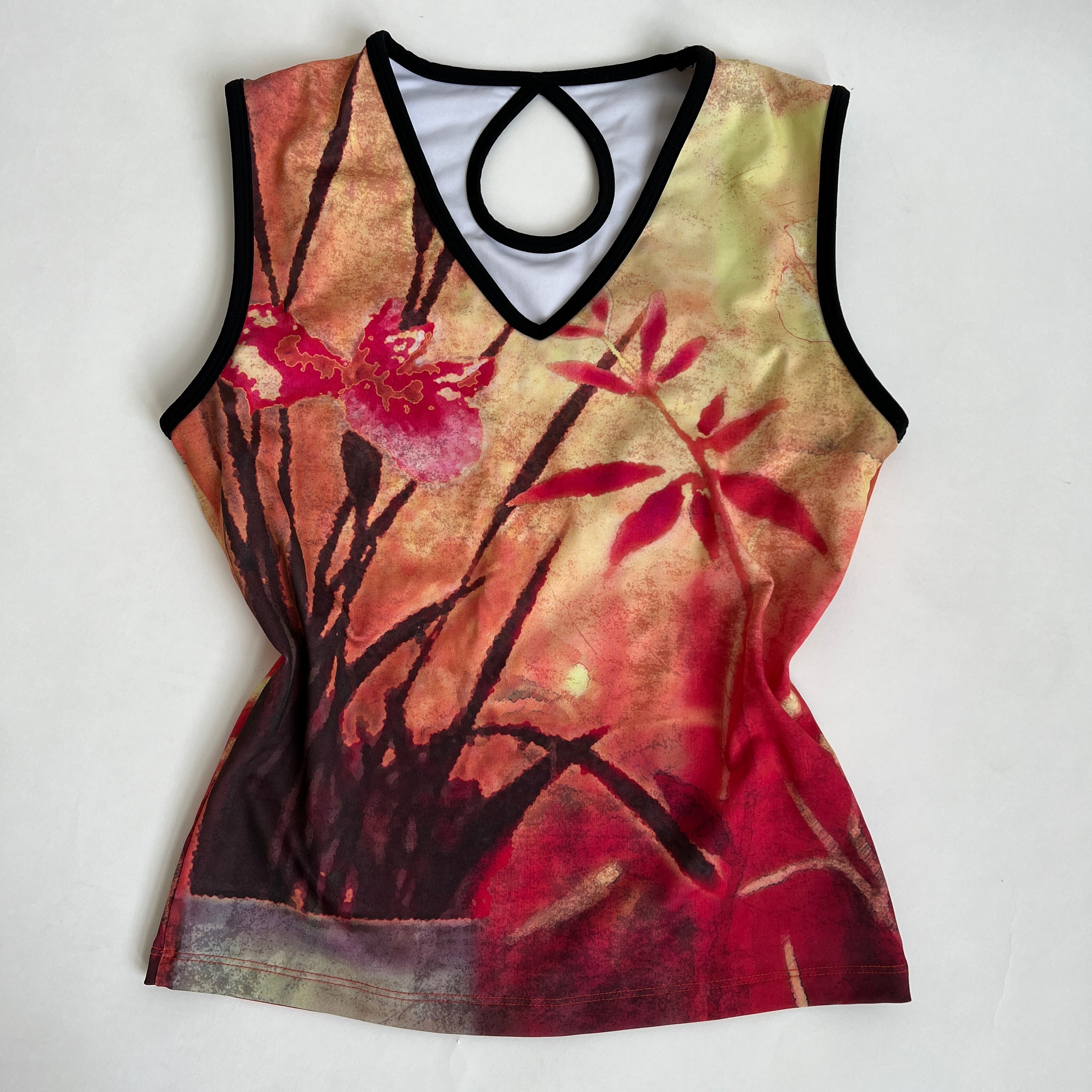 Vintage print workout tank L