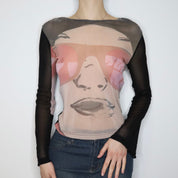 Graphic Mesh Long Sleeve (M-L) 