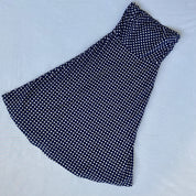 sleeveless polka dot midi