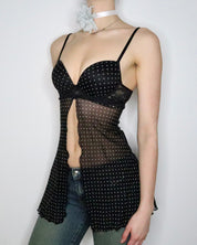 Black Mesh Babydoll Bustier (XS-S) 