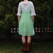 Green Lace Peignoir Set (S-M)