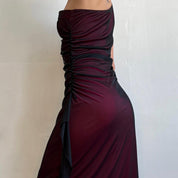 90s one shoulder prom dress