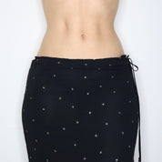 Black Organza Midi Skirt (Small) 