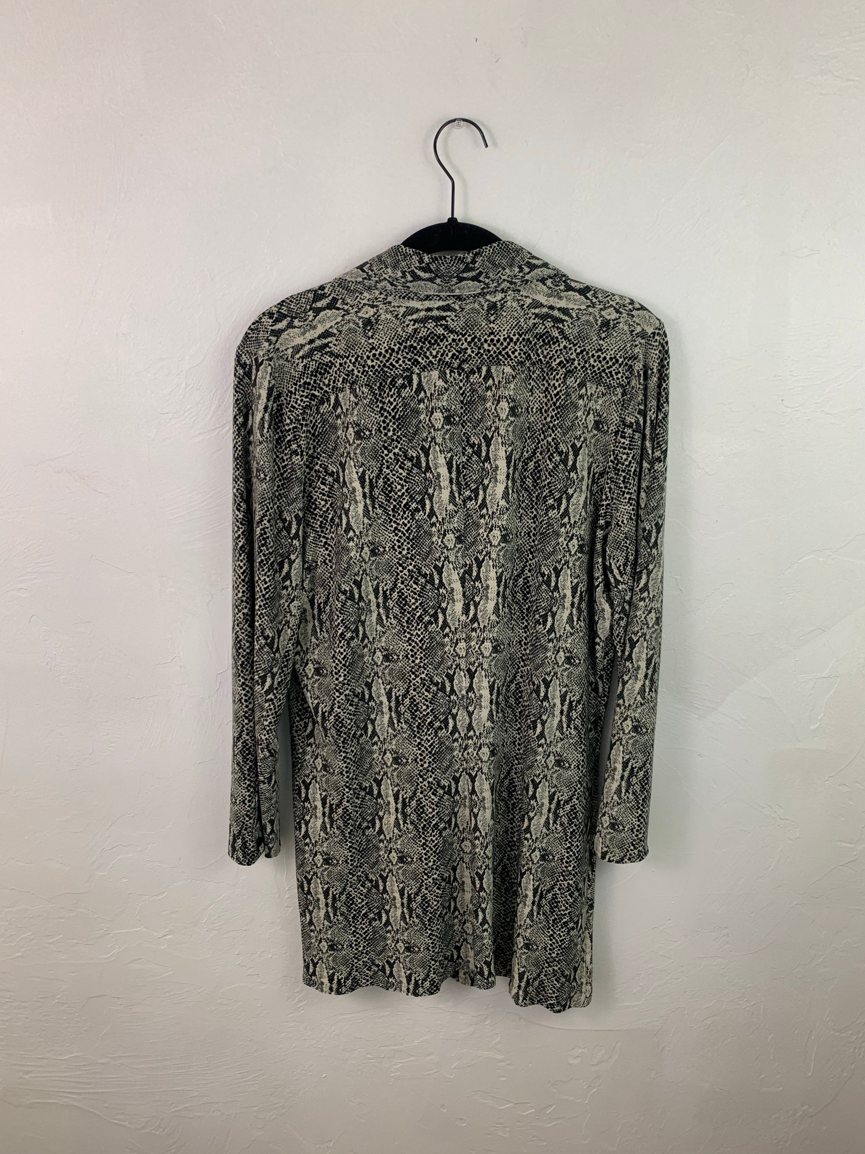Snake button down dress