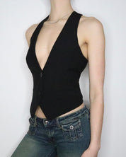 Black Waistcoat Vest (M-L) 