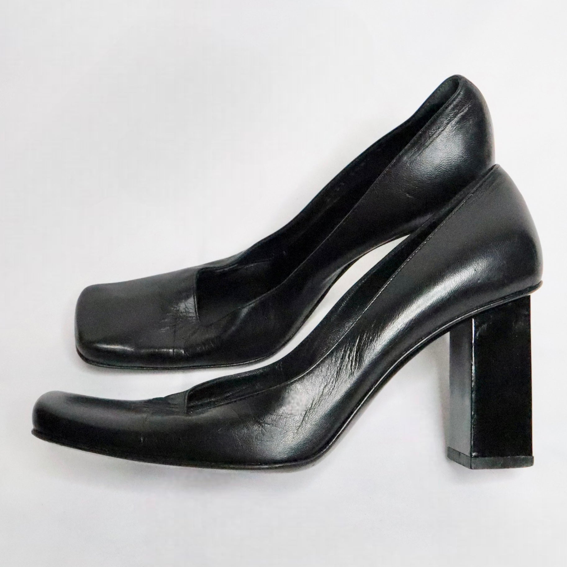 Dolce & Gabbana Black Leather Heels (5-5.5 US/35 EU)