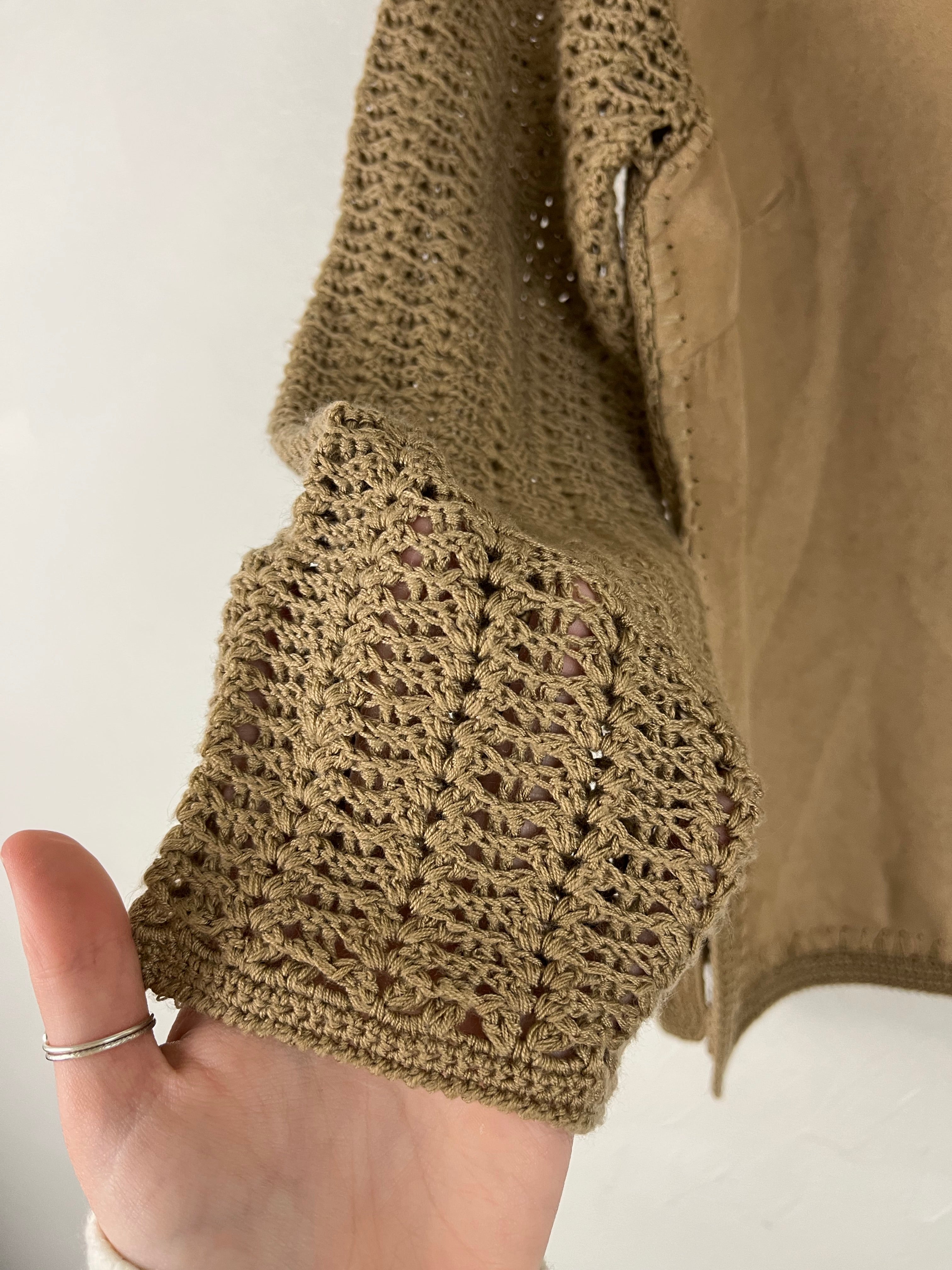 Suede woven longsleeve