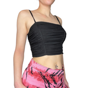 ruched sparkle top